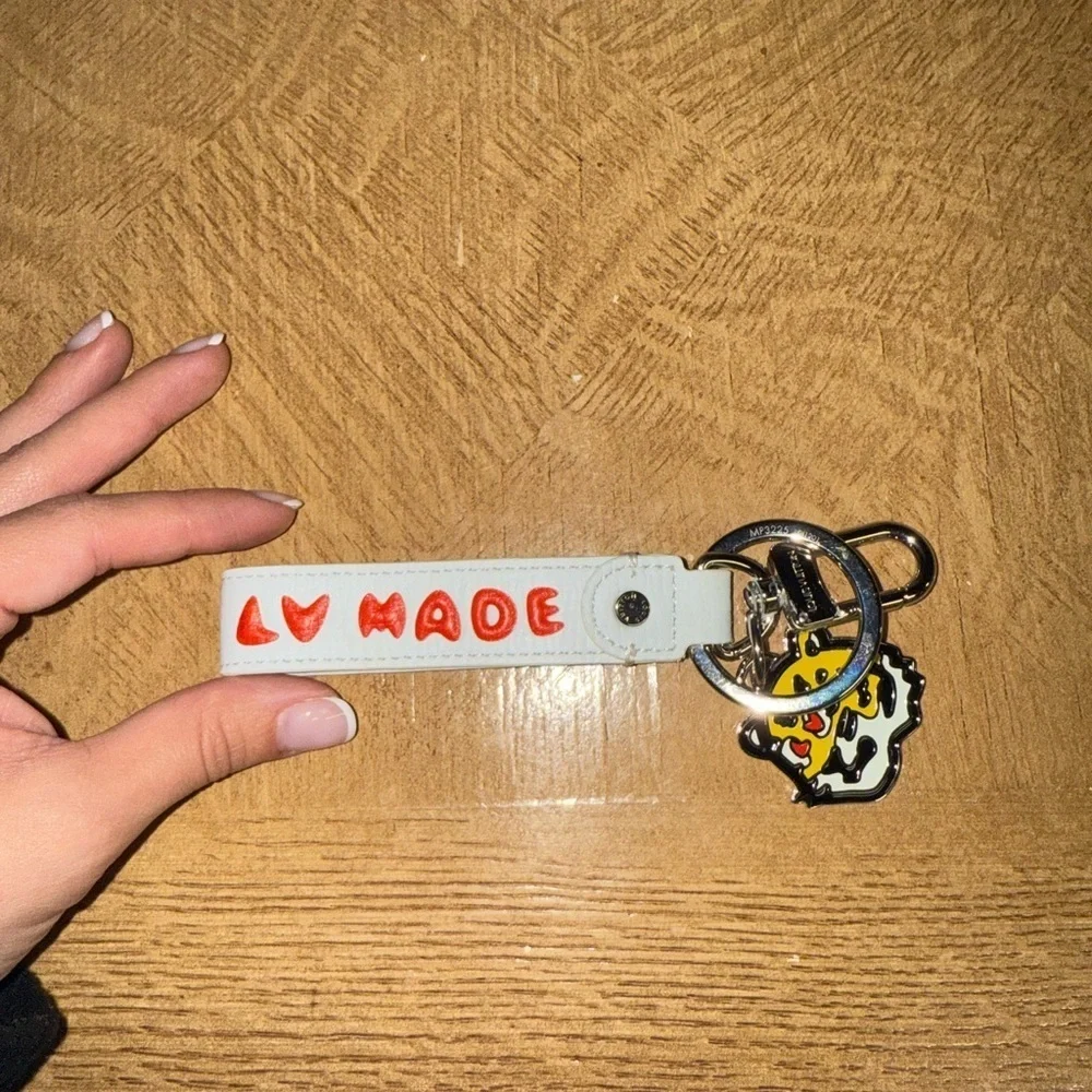 LOUIS VUITTON NIGO collaboration Dragonnes-LV MADE Strap Bag Charm Key Holder